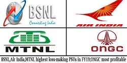 BSNL, Air India, MTNL highest loss-making PSUs in FY19; ONGC most profitable